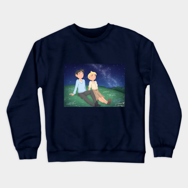 Under the stars - Young Royai Crewneck Sweatshirt by SilveryDreams